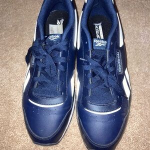Reebok Men's Dark Blue and White Sneakers